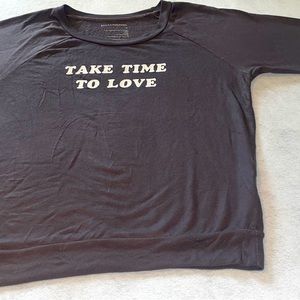 Good hYOUman Take Time To Love The Dave Sweatshirt Women's Small Gray